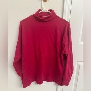 Nordstrom Vibrant Fuchsia Turtleneck Long Sleeve Top